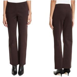 EILEEN FISHER Ponte Straight-Leg Pants Brown - XS